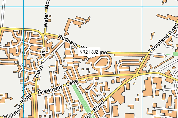 NR21 8JZ map - OS VectorMap District (Ordnance Survey)