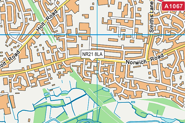 NR21 8LA map - OS VectorMap District (Ordnance Survey)