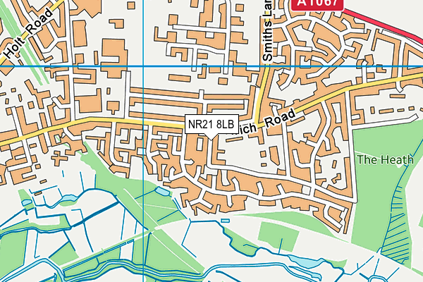 NR21 8LB map - OS VectorMap District (Ordnance Survey)
