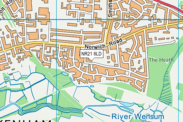 NR21 8LD map - OS VectorMap District (Ordnance Survey)