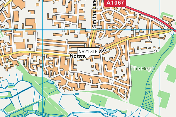 NR21 8LF map - OS VectorMap District (Ordnance Survey)
