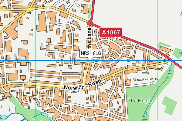 NR21 8LG map - OS VectorMap District (Ordnance Survey)