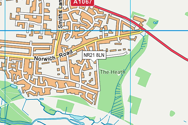NR21 8LN map - OS VectorMap District (Ordnance Survey)
