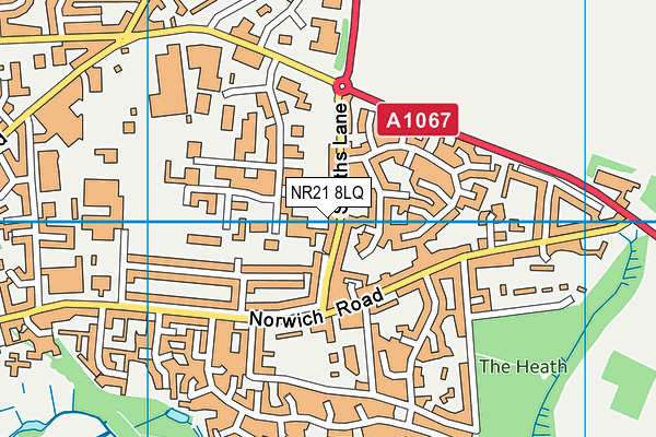 NR21 8LQ map - OS VectorMap District (Ordnance Survey)