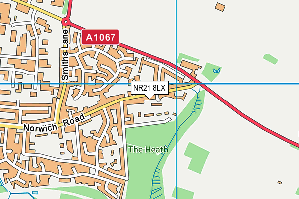 NR21 8LX map - OS VectorMap District (Ordnance Survey)