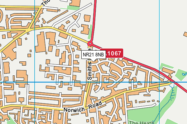 NR21 8NB map - OS VectorMap District (Ordnance Survey)