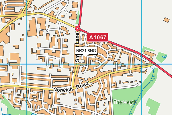 NR21 8NG map - OS VectorMap District (Ordnance Survey)
