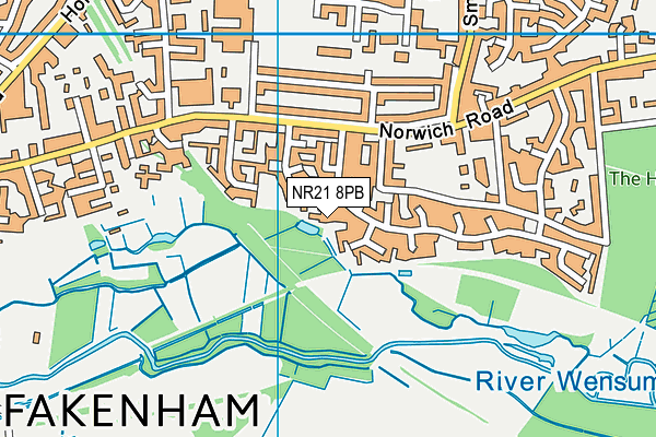 NR21 8PB map - OS VectorMap District (Ordnance Survey)