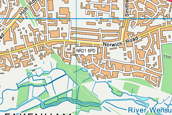 NR21 8PD map - OS VectorMap District (Ordnance Survey)
