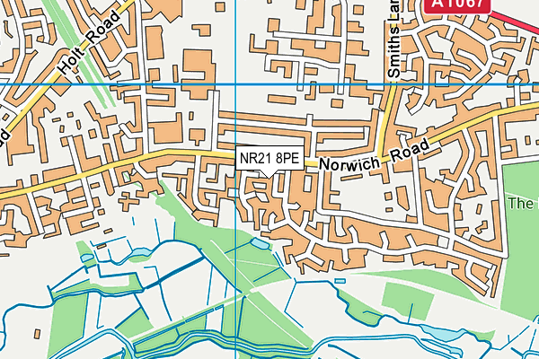 NR21 8PE map - OS VectorMap District (Ordnance Survey)