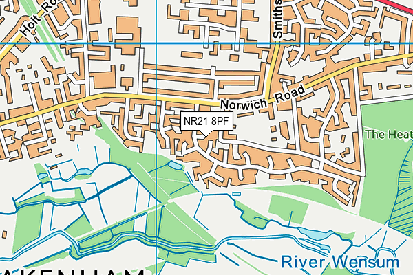 NR21 8PF map - OS VectorMap District (Ordnance Survey)