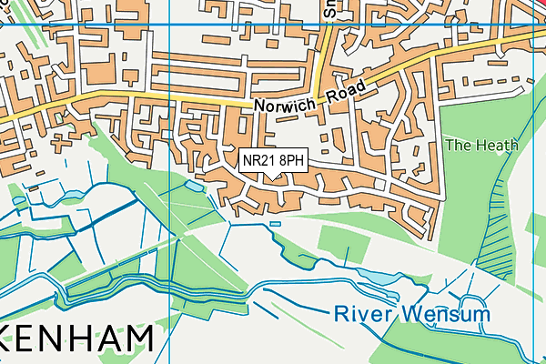 NR21 8PH map - OS VectorMap District (Ordnance Survey)