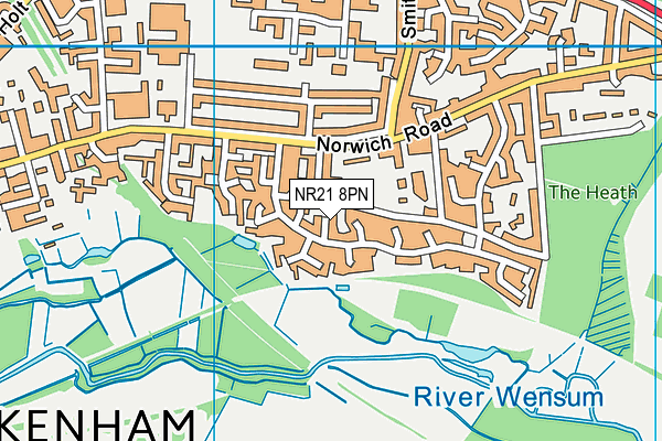 NR21 8PN map - OS VectorMap District (Ordnance Survey)