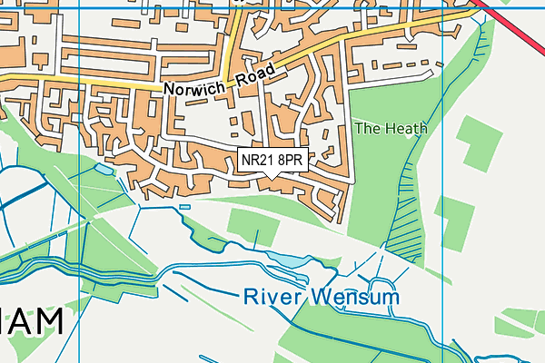 NR21 8PR map - OS VectorMap District (Ordnance Survey)