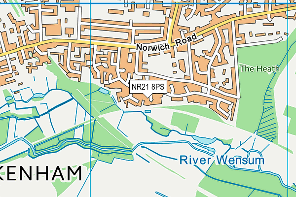 NR21 8PS map - OS VectorMap District (Ordnance Survey)