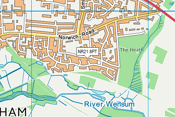 NR21 8PT map - OS VectorMap District (Ordnance Survey)