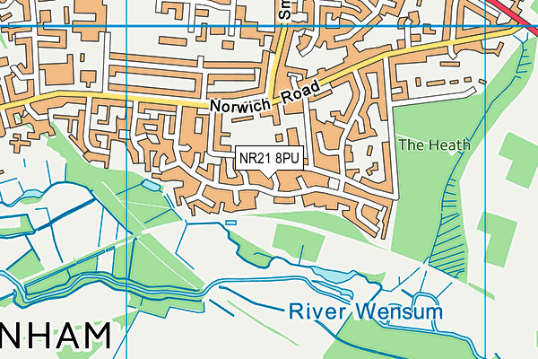NR21 8PU map - OS VectorMap District (Ordnance Survey)