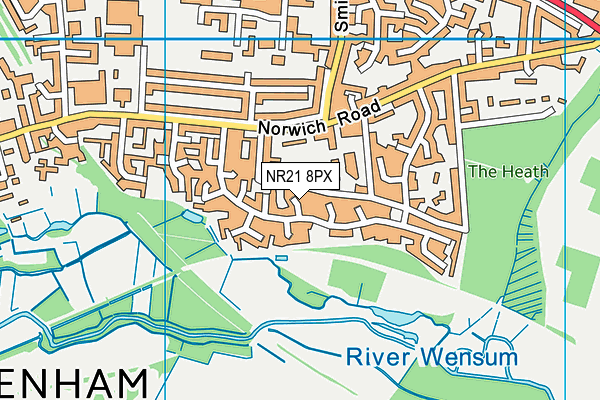 NR21 8PX map - OS VectorMap District (Ordnance Survey)