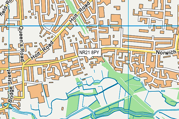 NR21 8PY map - OS VectorMap District (Ordnance Survey)
