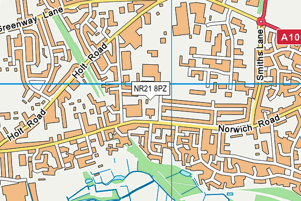 NR21 8PZ map - OS VectorMap District (Ordnance Survey)