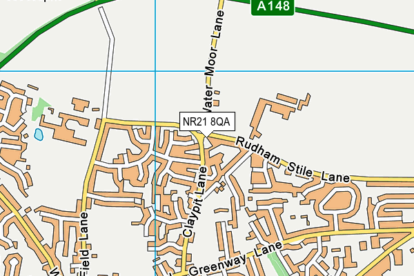 NR21 8QA map - OS VectorMap District (Ordnance Survey)