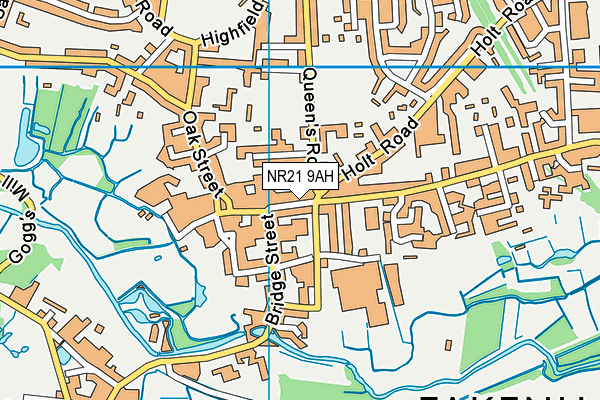 NR21 9AH map - OS VectorMap District (Ordnance Survey)
