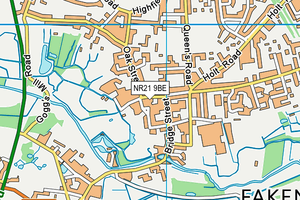 NR21 9BE map - OS VectorMap District (Ordnance Survey)