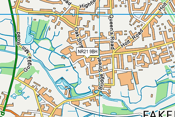 NR21 9BH map - OS VectorMap District (Ordnance Survey)