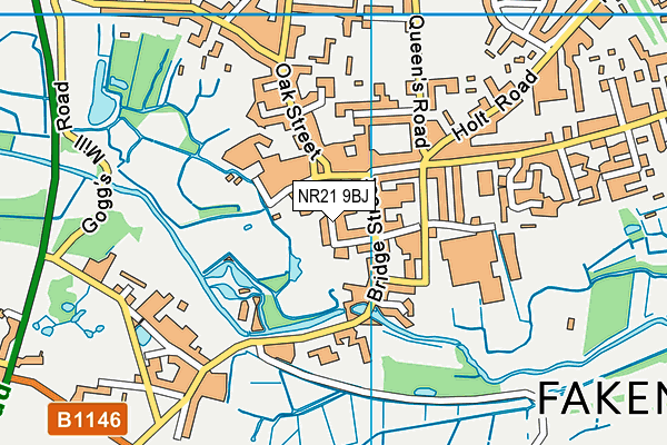 NR21 9BJ map - OS VectorMap District (Ordnance Survey)