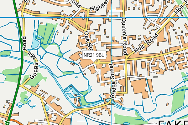 NR21 9BL map - OS VectorMap District (Ordnance Survey)