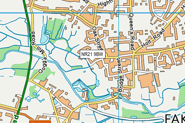 NR21 9BW map - OS VectorMap District (Ordnance Survey)