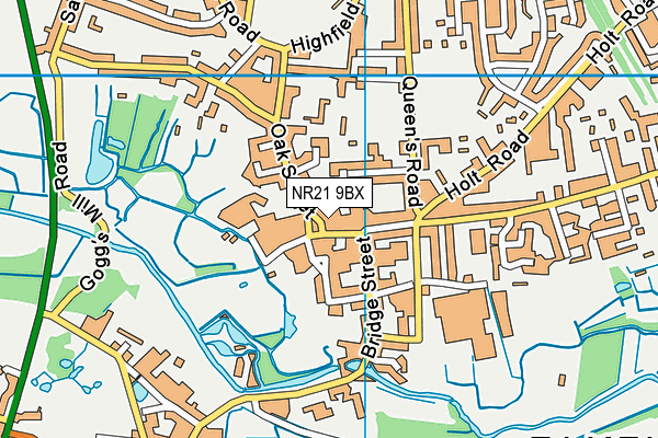 NR21 9BX map - OS VectorMap District (Ordnance Survey)