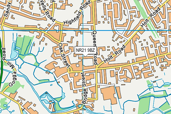 NR21 9BZ map - OS VectorMap District (Ordnance Survey)