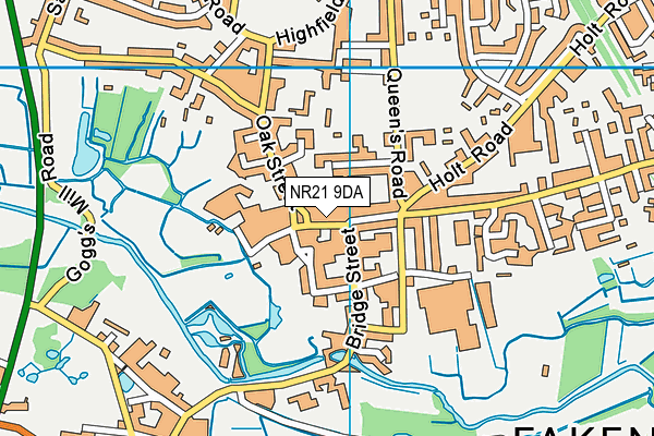NR21 9DA map - OS VectorMap District (Ordnance Survey)