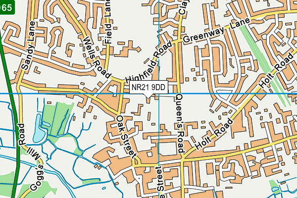 NR21 9DD map - OS VectorMap District (Ordnance Survey)