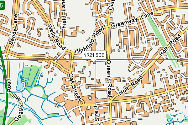 NR21 9DE map - OS VectorMap District (Ordnance Survey)