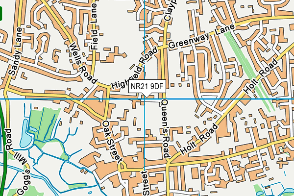 NR21 9DF map - OS VectorMap District (Ordnance Survey)