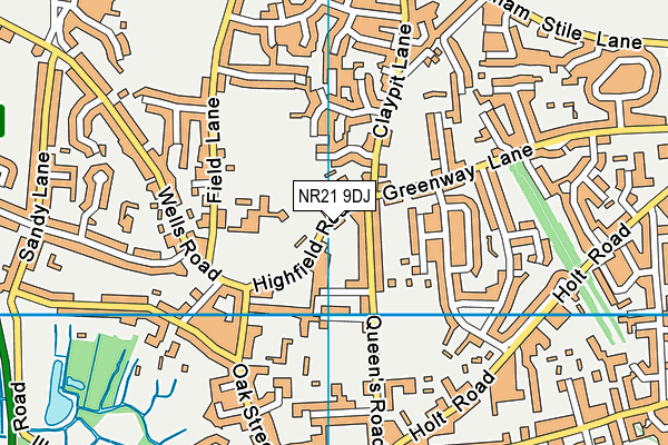 NR21 9DJ map - OS VectorMap District (Ordnance Survey)