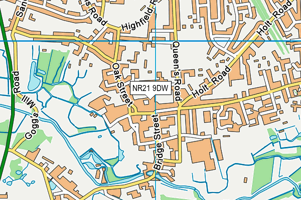 NR21 9DW map - OS VectorMap District (Ordnance Survey)