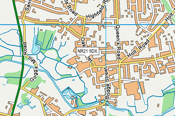 NR21 9DX map - OS VectorMap District (Ordnance Survey)