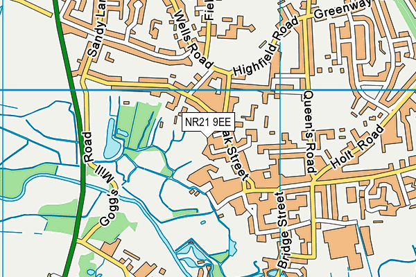 NR21 9EE map - OS VectorMap District (Ordnance Survey)