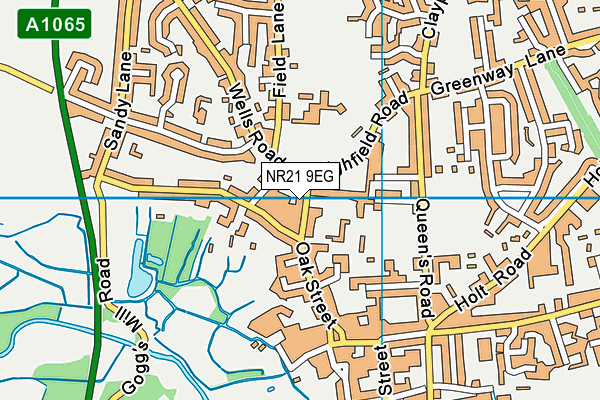 NR21 9EG map - OS VectorMap District (Ordnance Survey)