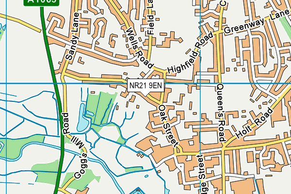 NR21 9EN map - OS VectorMap District (Ordnance Survey)