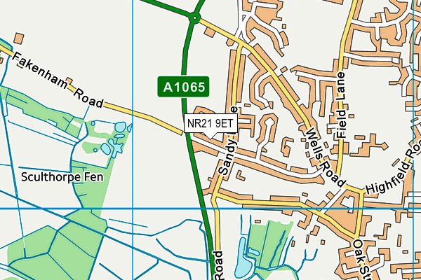 NR21 9ET map - OS VectorMap District (Ordnance Survey)
