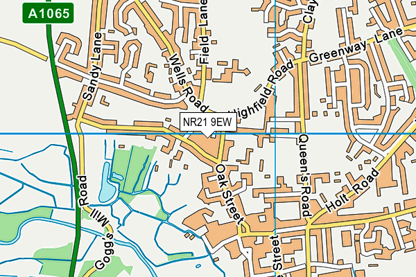 NR21 9EW map - OS VectorMap District (Ordnance Survey)
