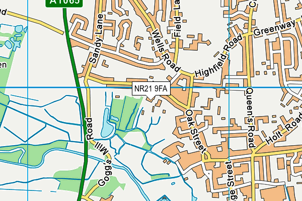 NR21 9FA map - OS VectorMap District (Ordnance Survey)