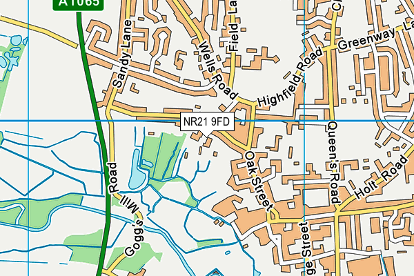 NR21 9FD map - OS VectorMap District (Ordnance Survey)