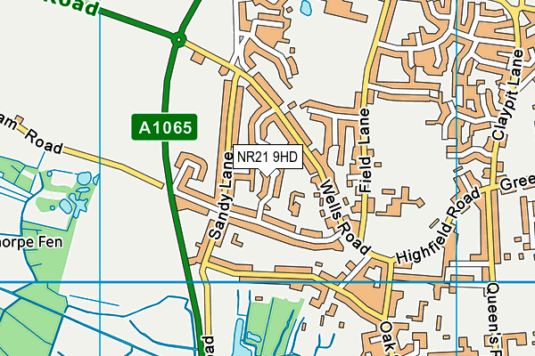NR21 9HD map - OS VectorMap District (Ordnance Survey)