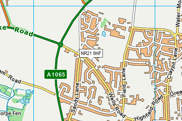 NR21 9HF map - OS VectorMap District (Ordnance Survey)