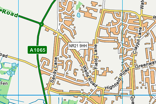 NR21 9HH map - OS VectorMap District (Ordnance Survey)